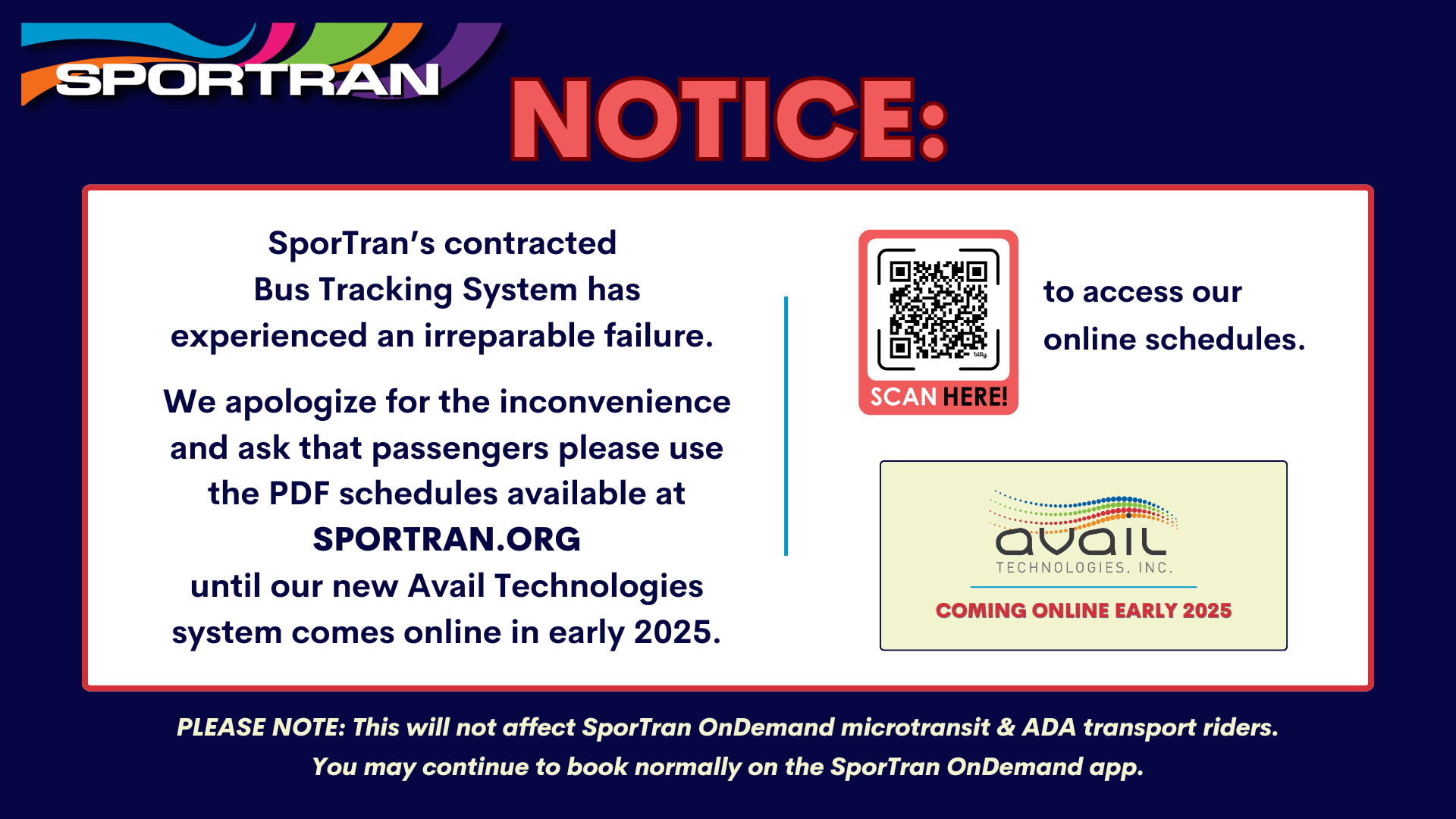 Tracking Systme Failed Slide Oct 2024